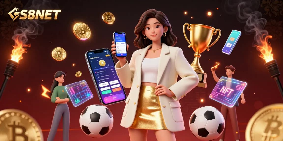 S8NET app showcases thrilling sports betting action with vibrant gaming visuals.