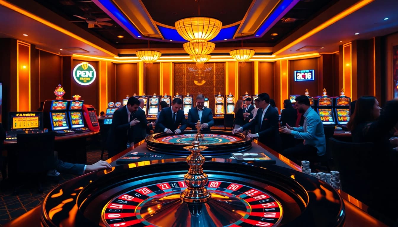 Experience the excitement of gaming with 'pen 4d' in a luxury casino scene full of winning opportunities.