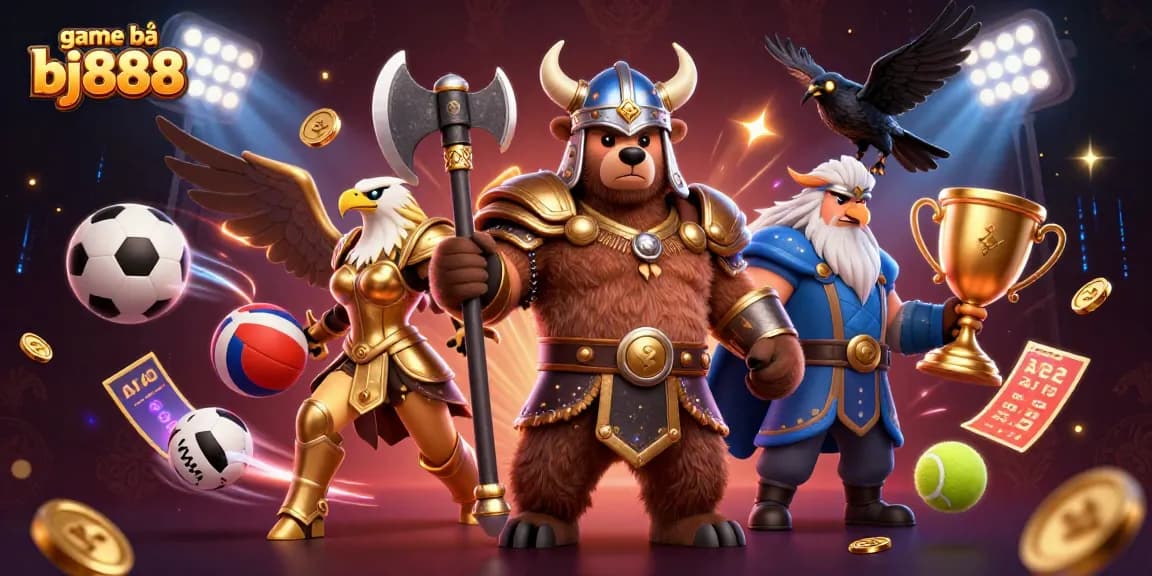 Experience the thrill of game bài bj888 with dynamic characters and vibrant casino elements!