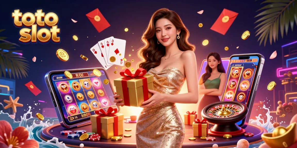 Menang besar dengan aksi toto slot terbaru di suasana kasino meriah dengan elemen yang berwarna-warni.