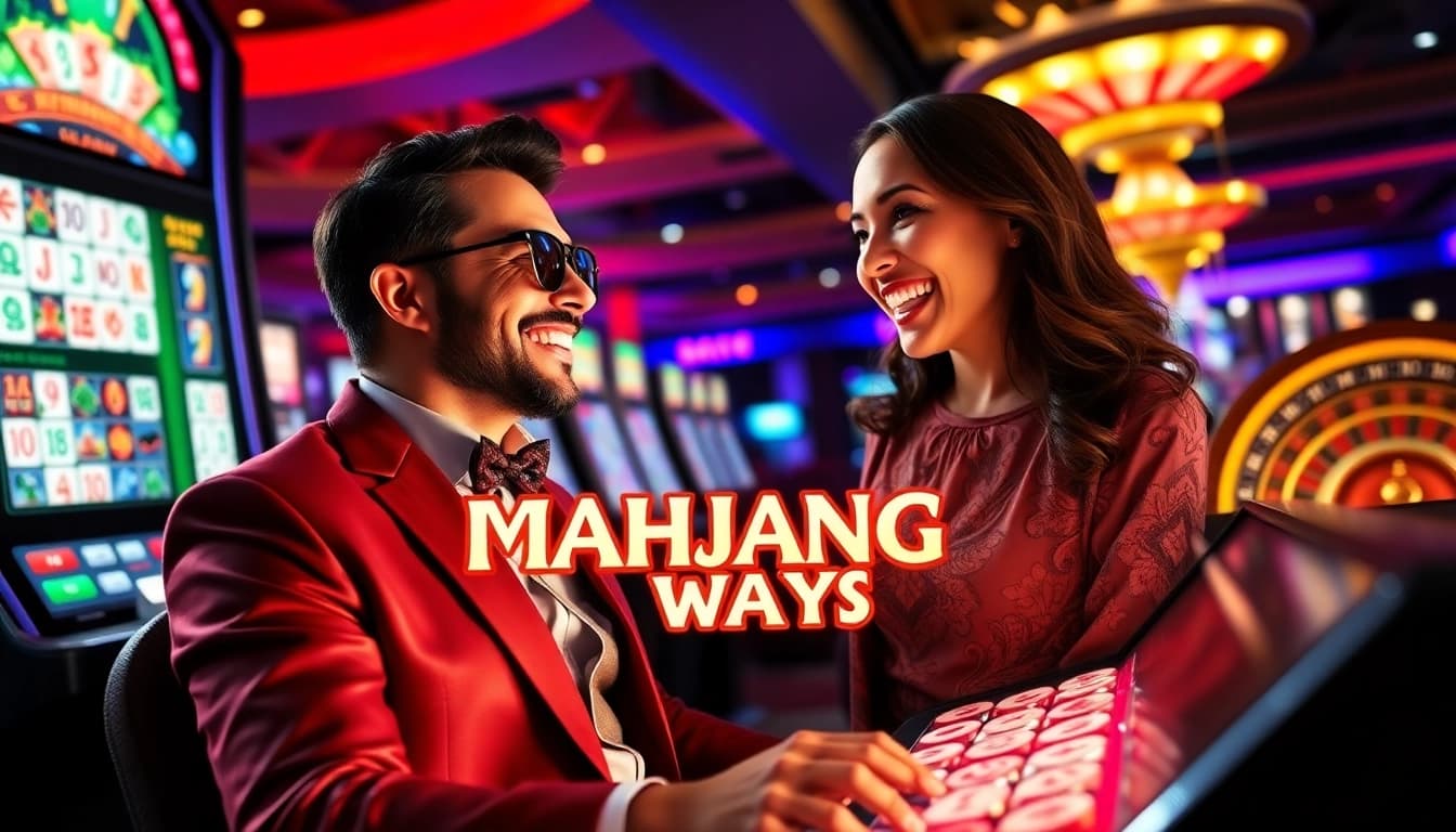 Petaruh memutar gulungan slot Mahjong Ways, menampilkan grafis penuh warna dan sensasi kasino.
