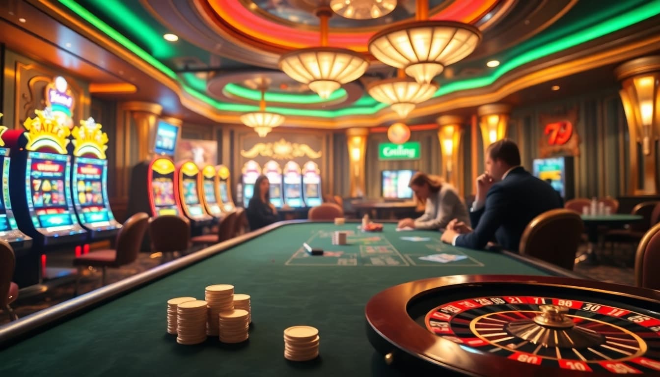 Engaging players at a luxurious gambling table on 79king com, showcasing excitement and strategy.