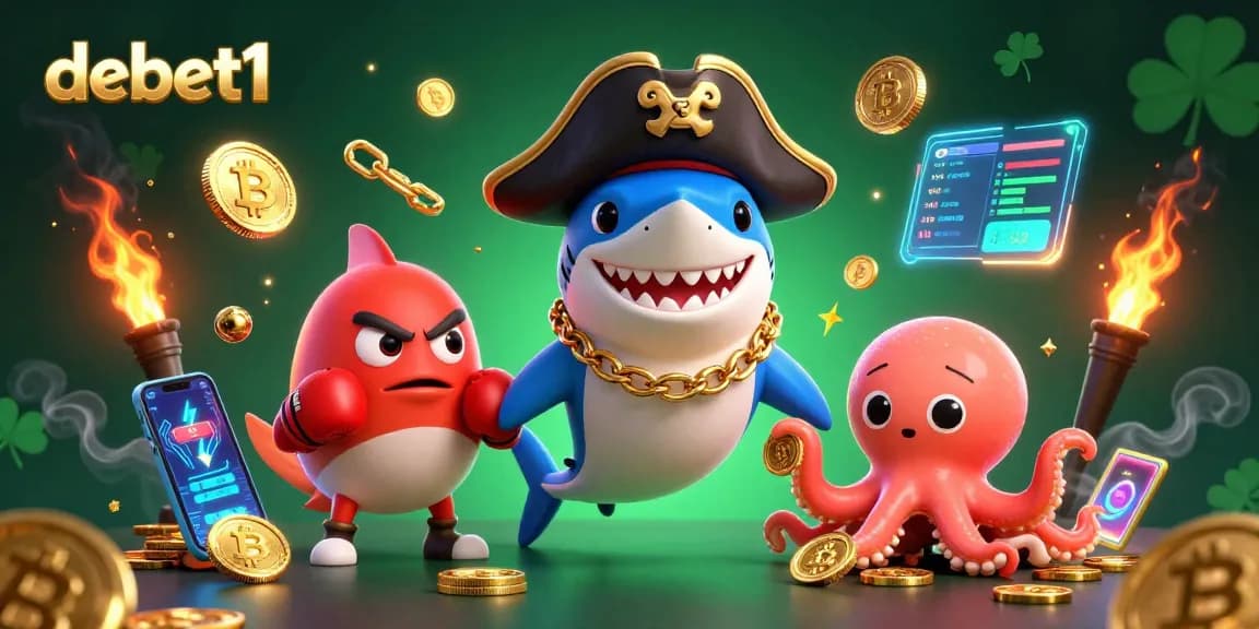 Engage with debet1 as you explore an exciting 3D pirate-themed casino world filled with crypto elements.