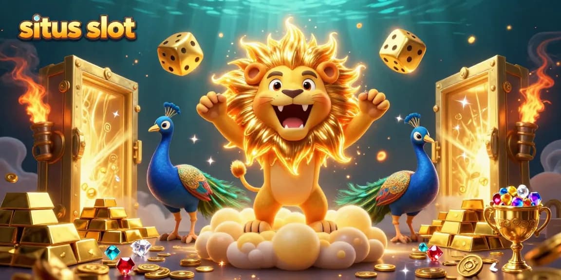 Spark excitement with situs slot as the sun lion roars over dazzling treasures and dice!
