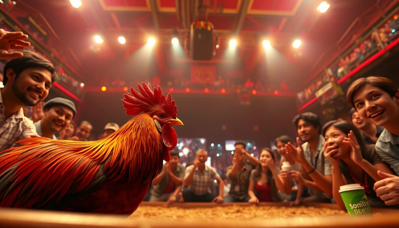 Live cockfighting action at Sabong67, featuring exciting dagatructiep 1 events.