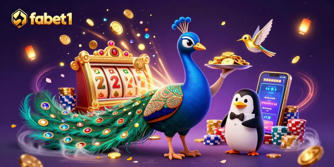 Engage with fabet1's thrilling slots featuring lucky sevens and mesmerizing peacock characters.
