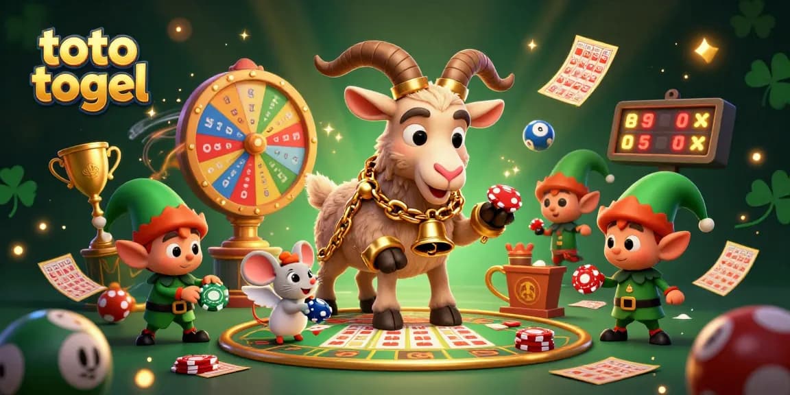 Engage with the thrilling toto togel scene featuring vibrant characters and lottery elements in a festive atmosphere.