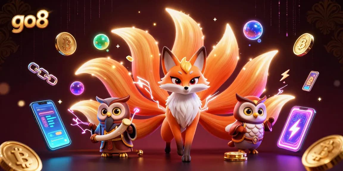 Engage with go8's vibrant online casino experience featuring lively characters and dynamic crypto themes.