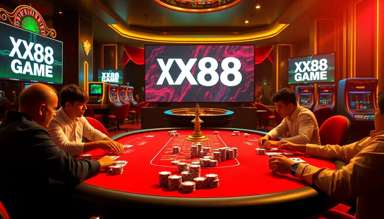 Experience the thrill of XX88 GAME with engaging poker gameplay and stunning casino atmosphere.