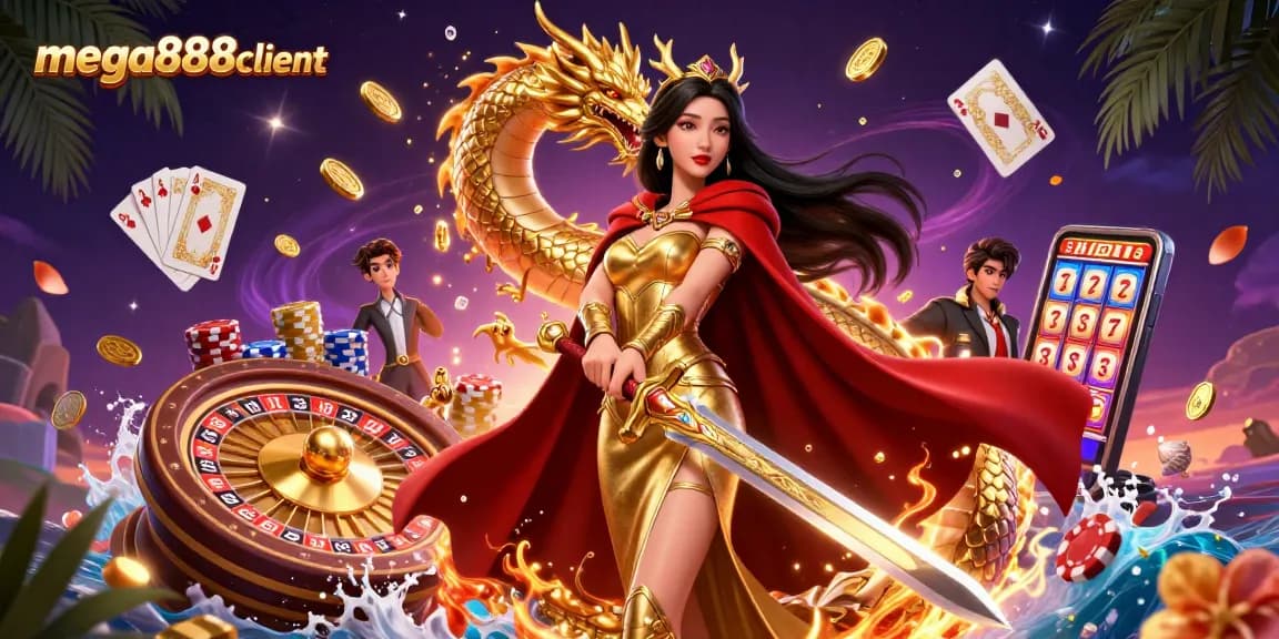 Experience winning with mega888client through thrilling gameplay in a vibrant casino atmosphere.