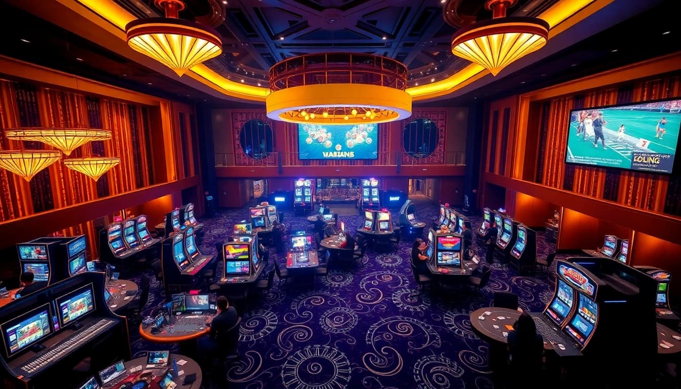 Discover the excitement at 69VN's online casino with gaming tables and vibrant atmosphere.