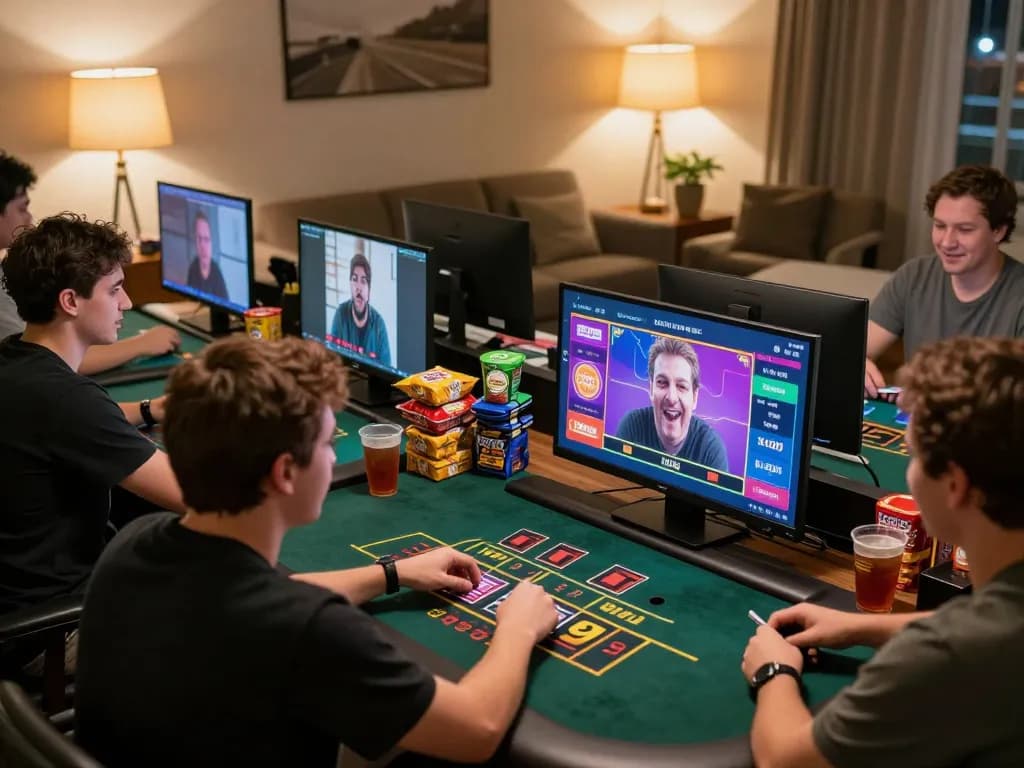 Engaging with 주소모음 links while enjoying online casino gameplay on tablet and laptop in a cozy home atmosphere.