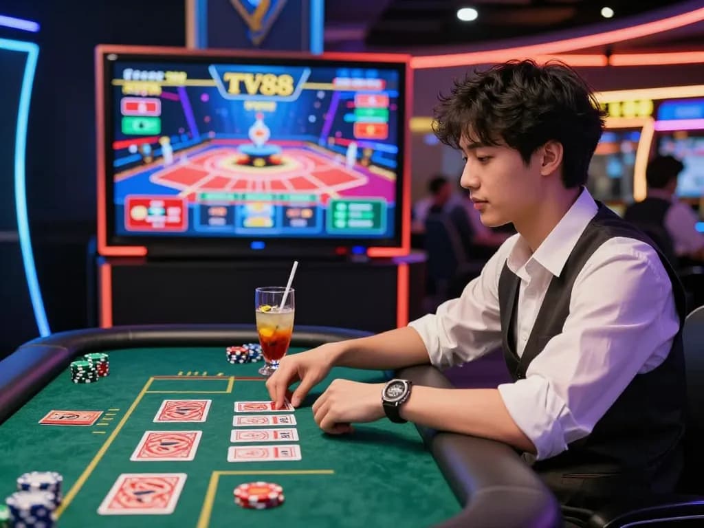 Experience the excitement of playing at tv88 casino with a vibrant gaming atmosphere.