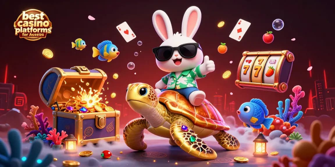 Experience the best casino platforms for Aussies in a vibrant underwater scene filled with lucky charm casino elements.