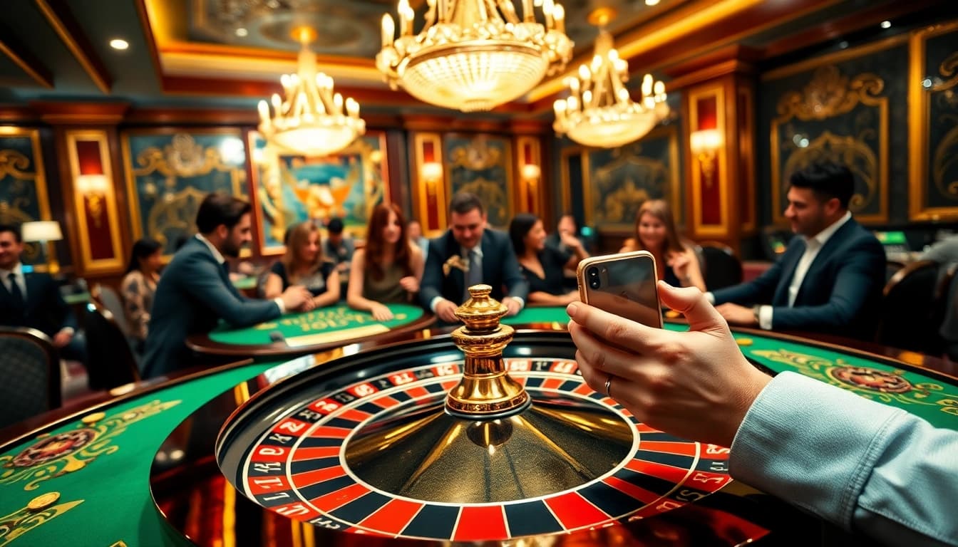 Join the excitement of king garuda138 at a luxurious casino table filled with vibrant chips and players.