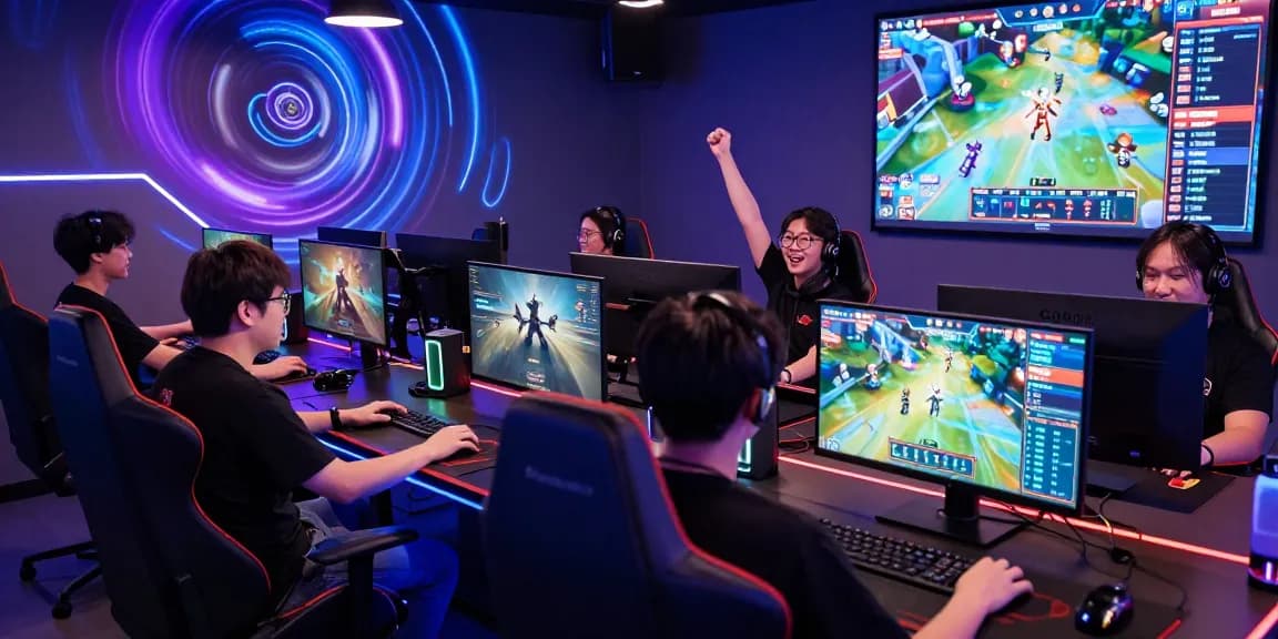 Players enjoying competitive gaming on mahajitu platform with engaging interfaces and vibrant setups.