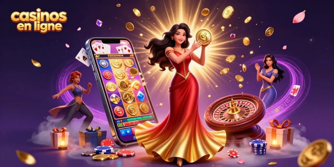Experience thrilling gaming with casinos en ligne through a stunning 3D illustrated scene.