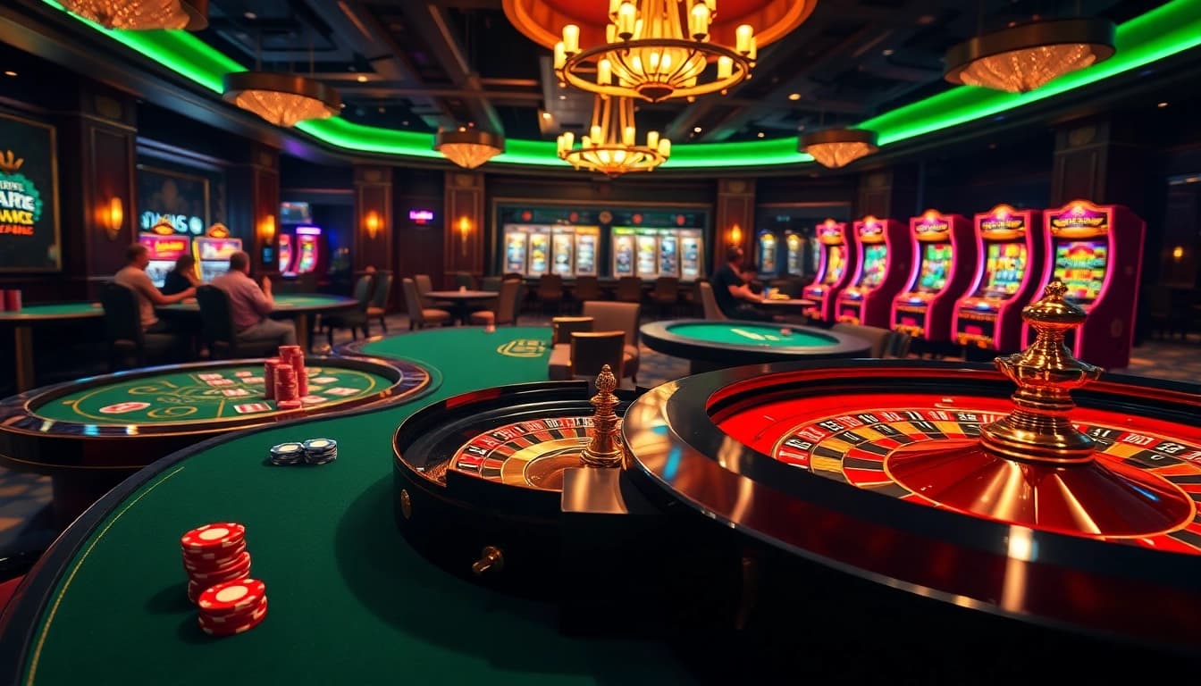 Experience exciting gameplay at Rikvip with thrilling casino tables and vibrant slot machines.