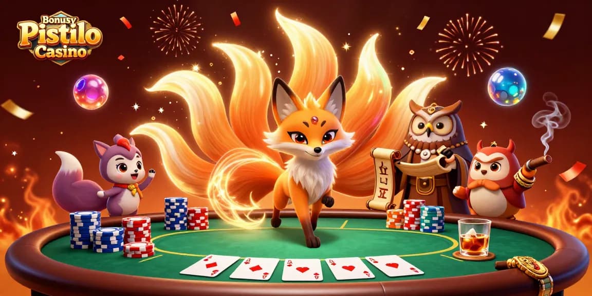 Experience exciting gameplay with Bonusy Pistolo Casino featuring vibrant characters and rich gambling elements.