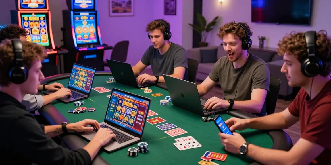 Exciting players enjoying credit card casinos for UK players in a vibrant online gaming environment.
