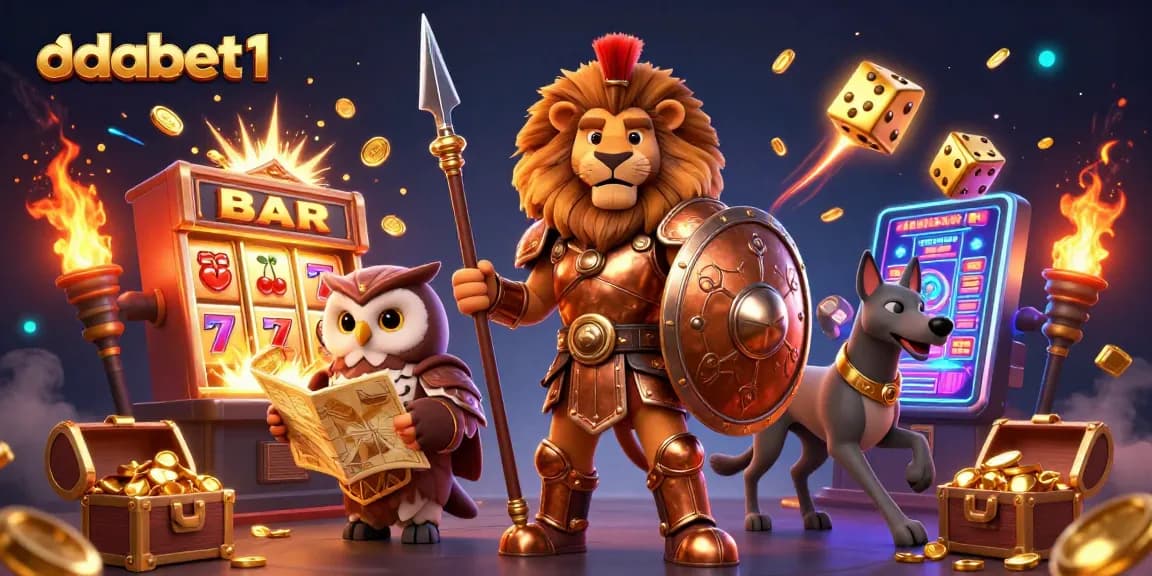 Experience thrilling wins with dabet1 as the lion, owl, and greyhound celebrate casino jackpots.