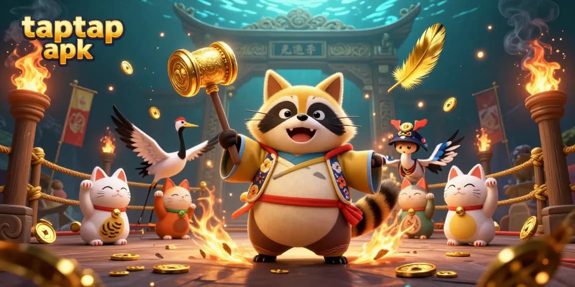 Dengan menggunakan taptap apk, rasakan keberuntungan bersama tanuki yang penuh warna dan simbol-simbol keberuntungan dalam arena taruhan.