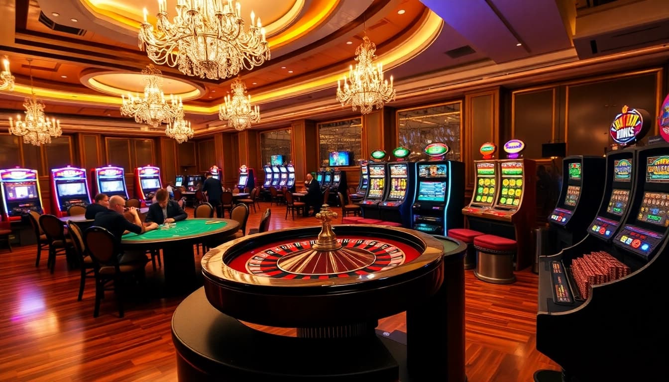 Experience the thrill of gambling with a lively casino scene showcasing kqbd and action-packed games.