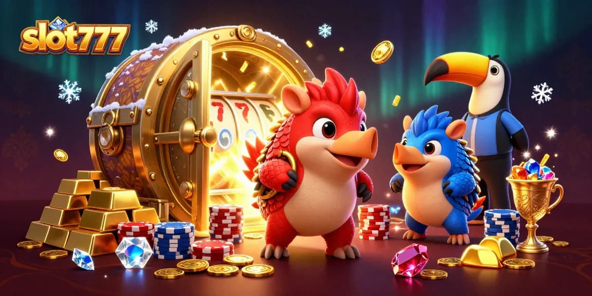 Experience thrilling slot777 gameplay with dynamic pangolins in an action-packed casino scene.