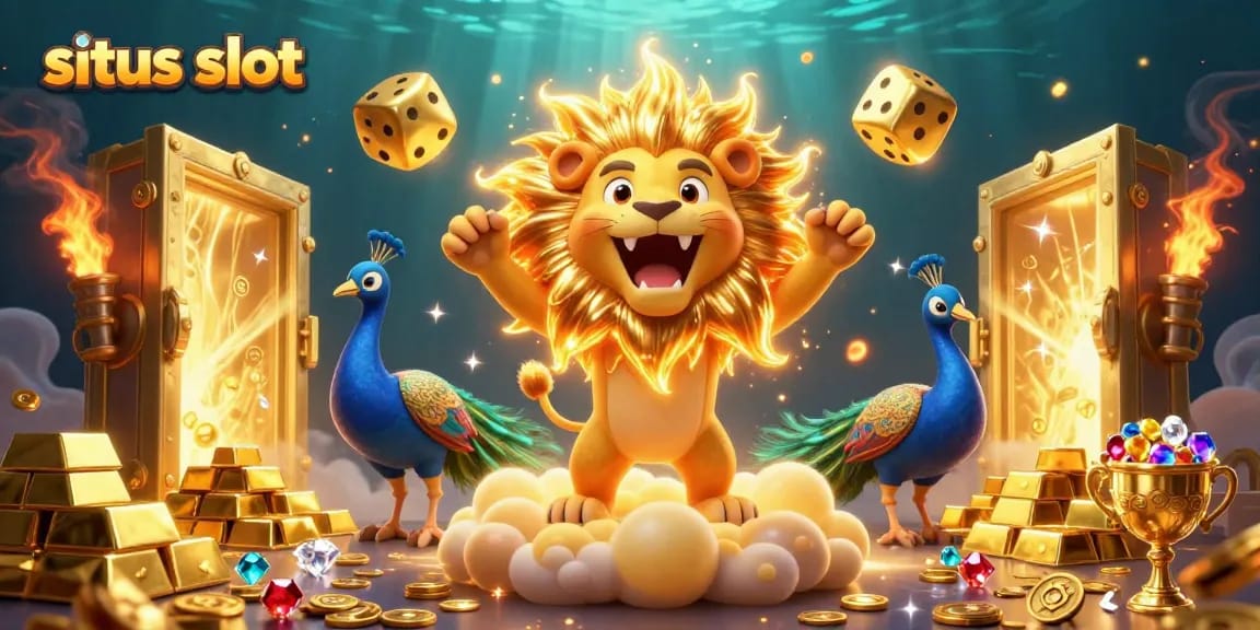 Spark excitement with situs slot as the sun lion roars over dazzling treasures and dice!