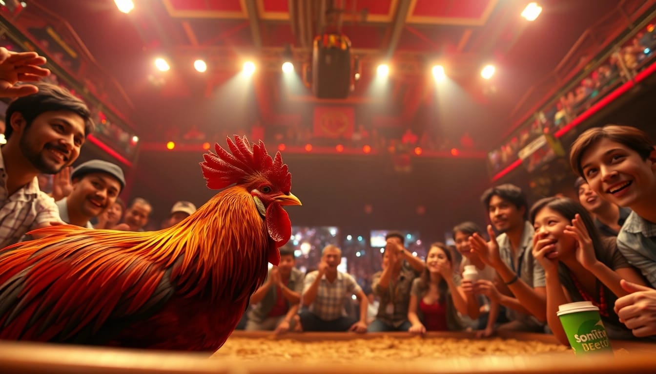 Live cockfighting action at Sabong67, featuring exciting dagatructiep 1 events.