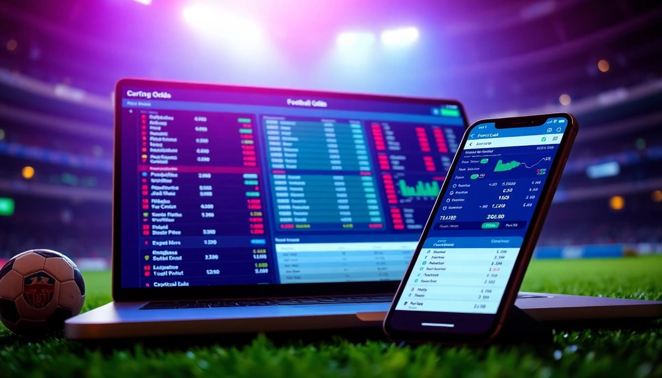 Dynamic betting interface showcasing keonhacai football odds and statistics.