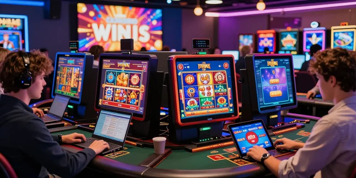 Players engaging with exciting games at casinos that accept credit cards in vibrant digital environment.