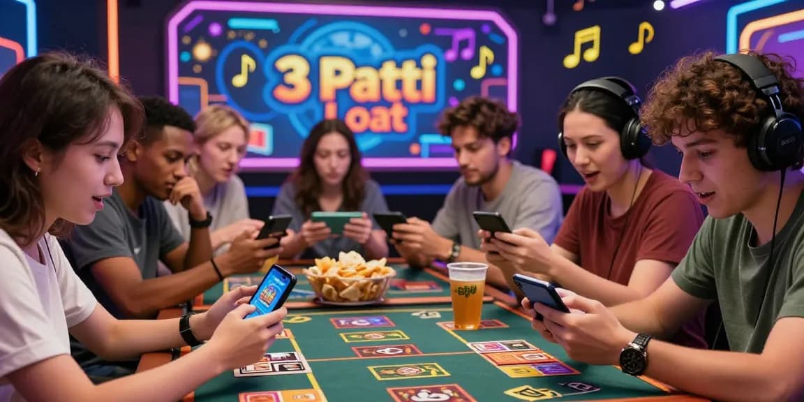 Exciting group enjoying 3 Patti Loot card game on Android devices, seeking more info.