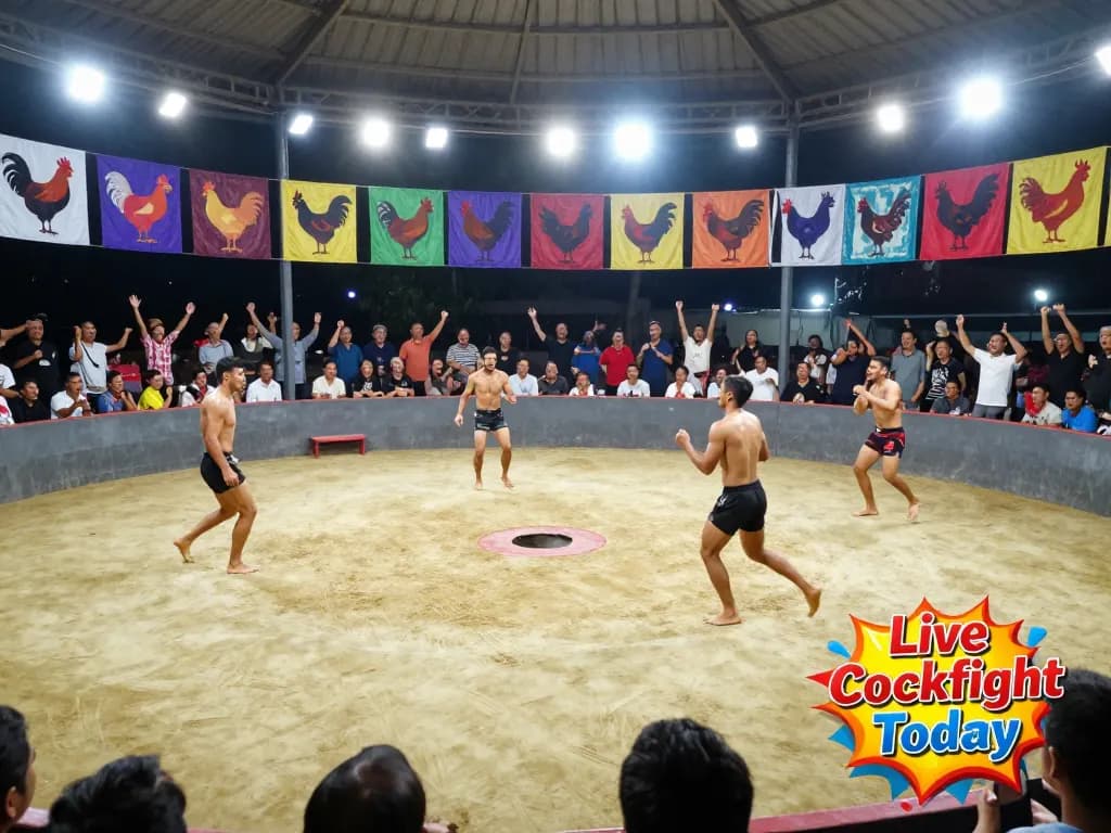 Cockfight live today captures the excitement of direct action in vibrant arena atmosphere