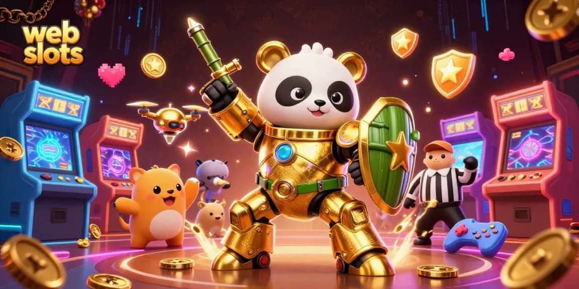 Engage in web slots excitement with vibrant 3D characters and gaming elements