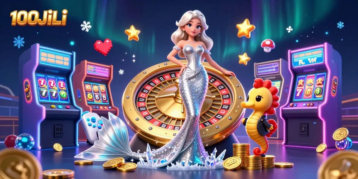 Experience thrilling gameplay at 100JiLi with our stunning casino illustration featuring fun gaming elements.