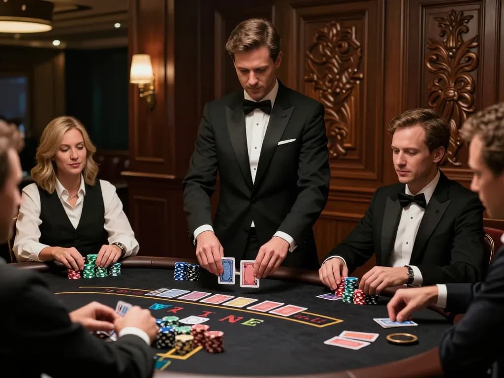 Players engaging in a blackjack game at 9bet casino, showcasing strategic gameplay and excitement.