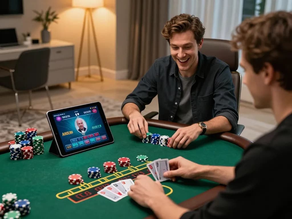 Transcrime highlights thrilling moment in online blackjack as player engages with live dealer.