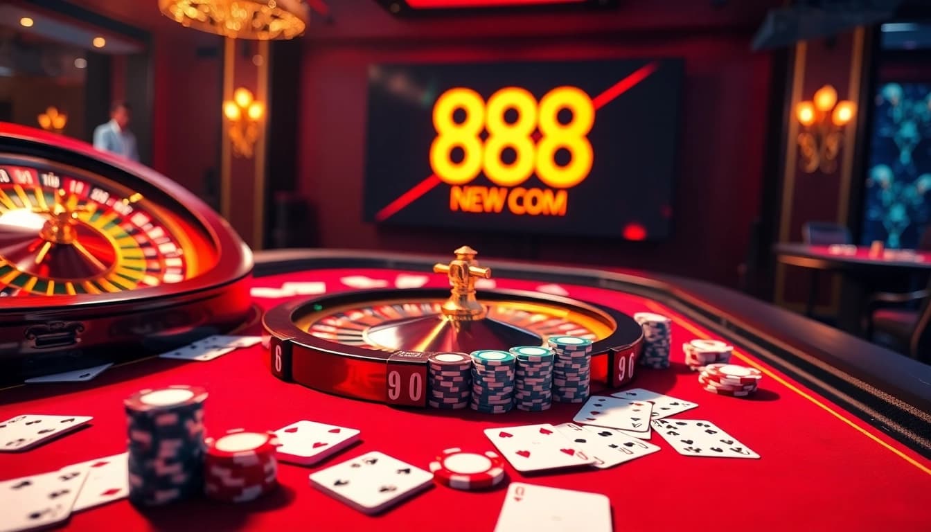 Experience the thrill of online gambling at 888NEW COM with engaging casino elements.