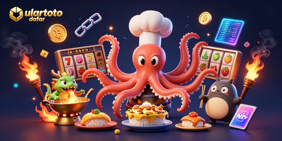 Experience the excitement with ulartoto daftar, showcasing vibrant casino action amidst animated characters.