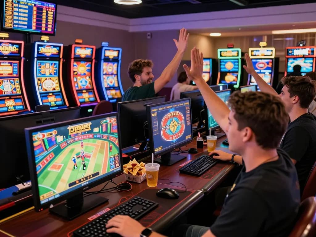 Players enjoying exciting games at Onbet's online virtual casino.