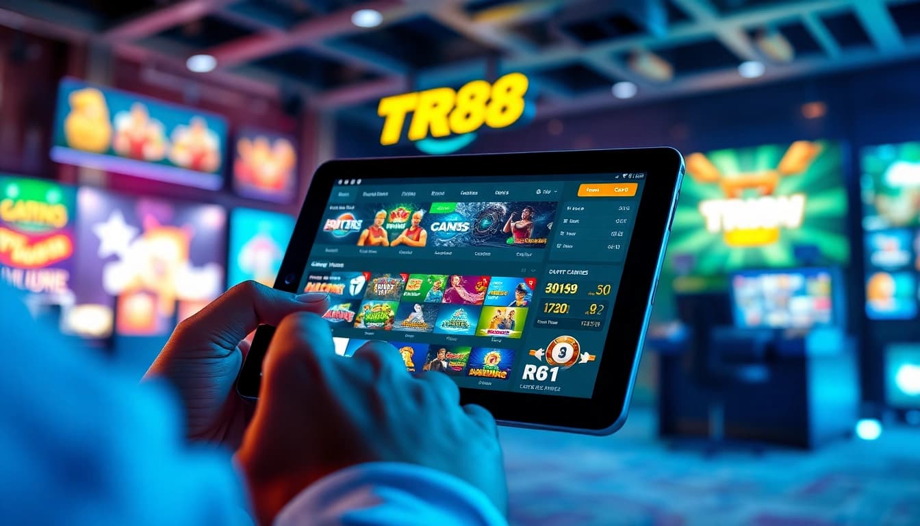 Experience the vibrant world of TR88 online gambling with interactive gaming elements.