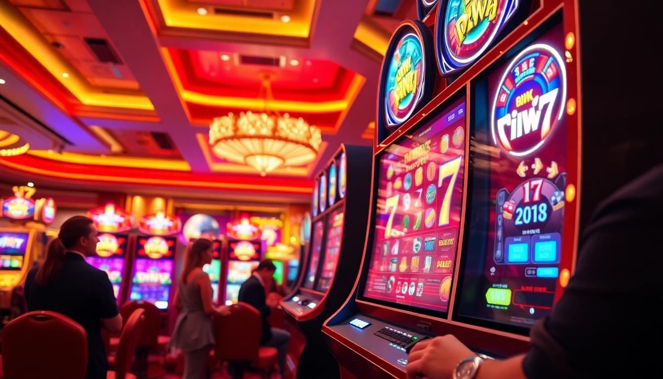 Experience the excitement of Diwa 777 in this lively casino atmosphere with engaging players.