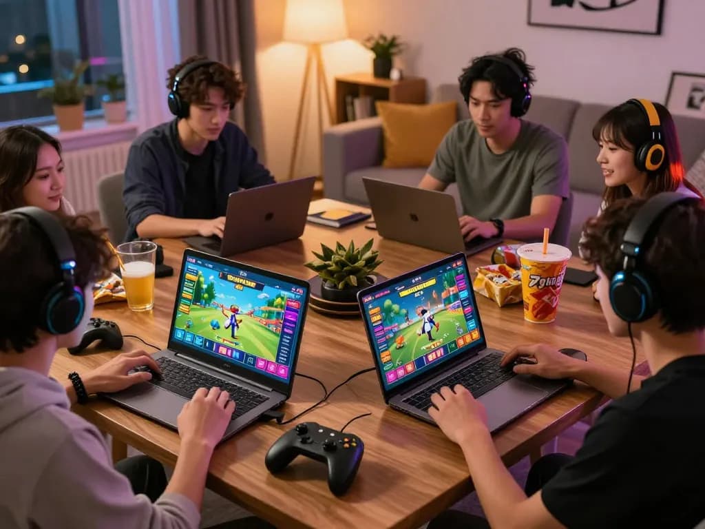 Players enjoying gaming on 79King platform in a cozy setting