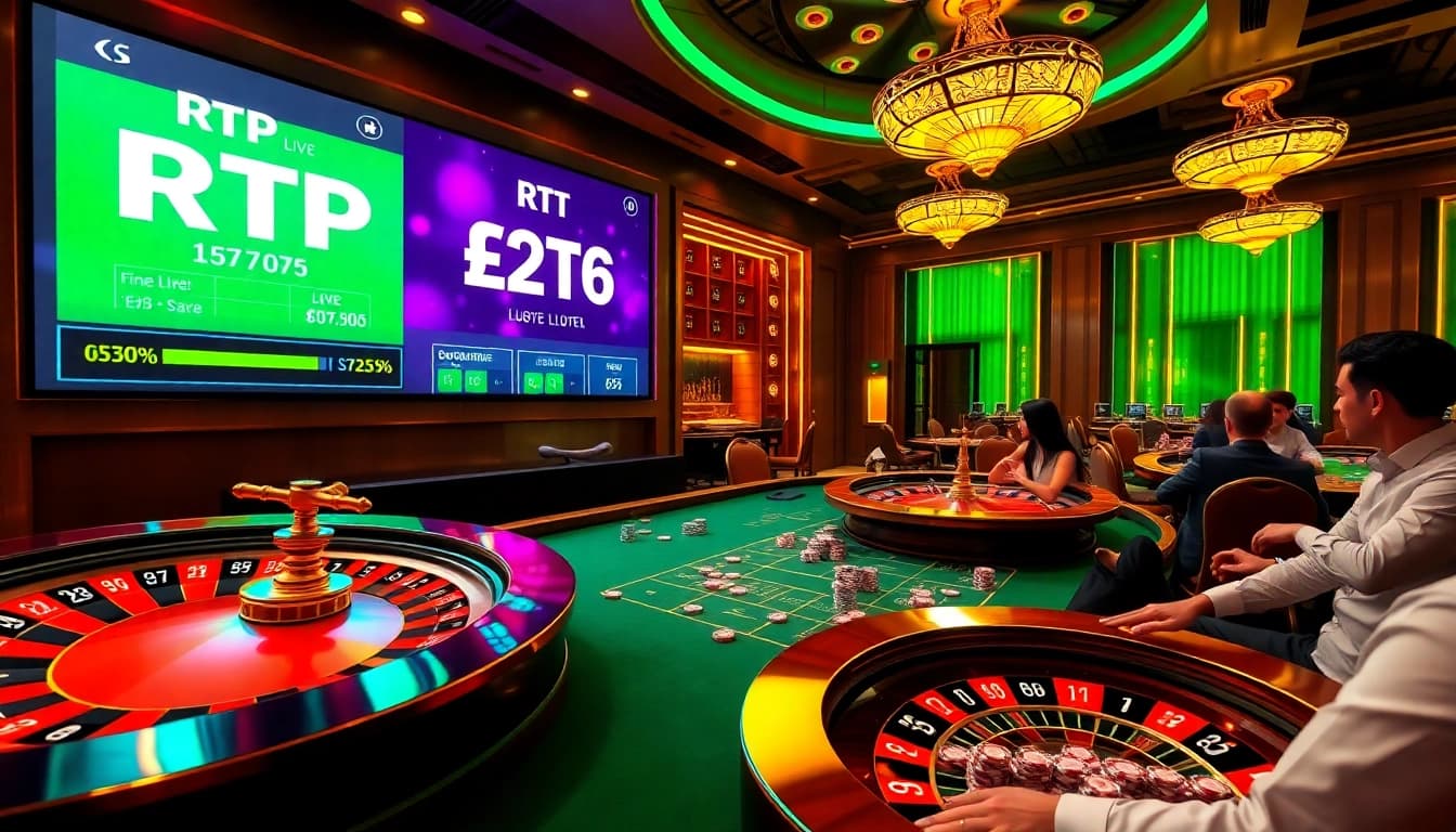 Experience the thrill of RTP Live with engaging online casino gambling visuals and action.