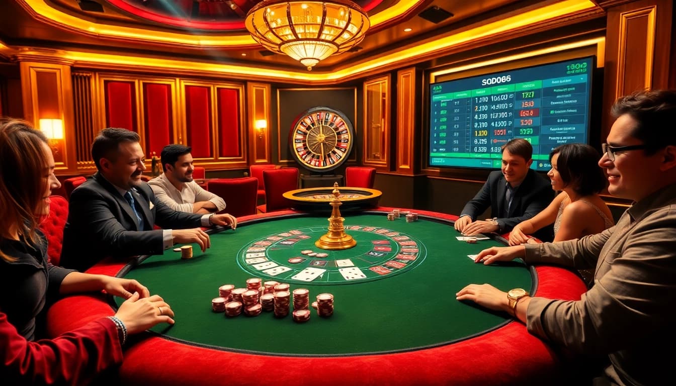 SODO66 offers an exciting poker table experience with vibrant chips and cards for winning strategies.