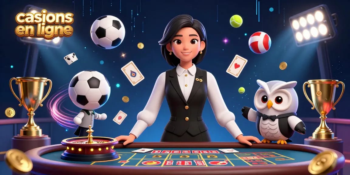 Interagissez avec les casinos en ligne à travers des tables de jeux vibrantes et des éléments sportifs dynamiques.