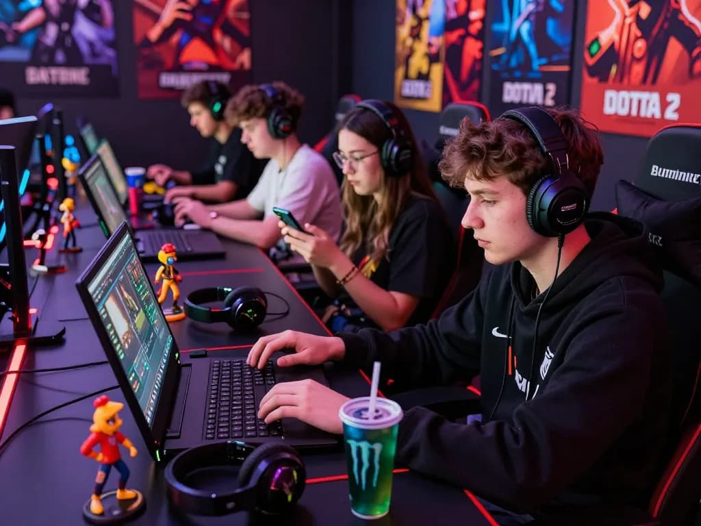 Esports betting excitement at https://gglbetsg.org/gglbet-sg/singapore-esports-betting-guide/ with gamers analyzing odds and statistics.