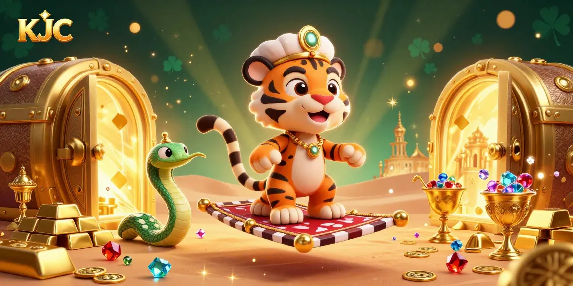 Experience KJC's thrilling casino adventure with a vibrant sultan, magic lamp, and treasure galore.