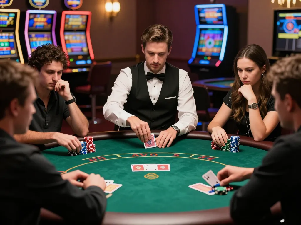 Saksikan para pemain merencanakan strategi dan memasang taruhan di permainan meja poker, sekilas tentang kegembiraan di https://www.webtransportdeal.com/fr/.